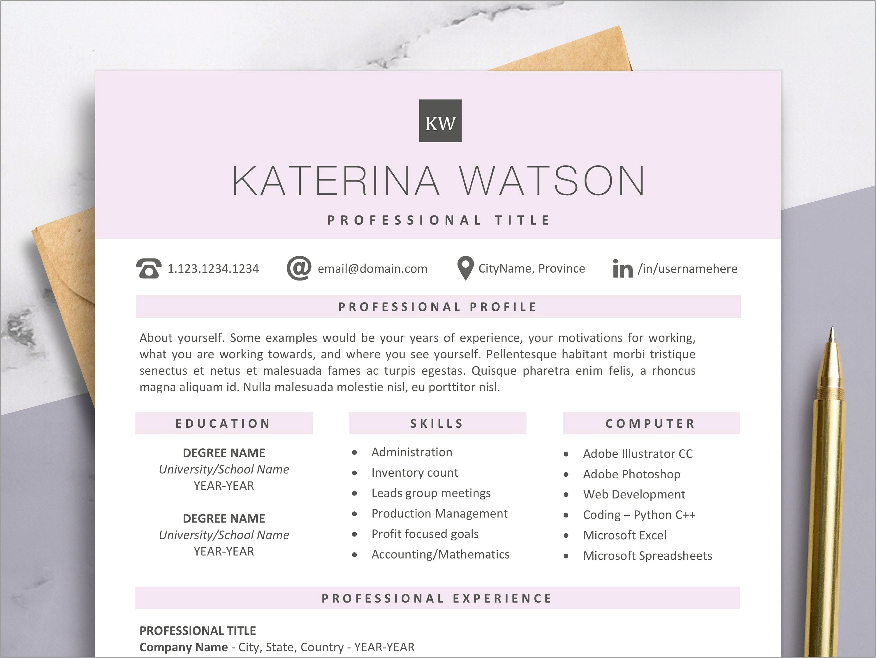 Resume Cover Letter Template Mac Pages