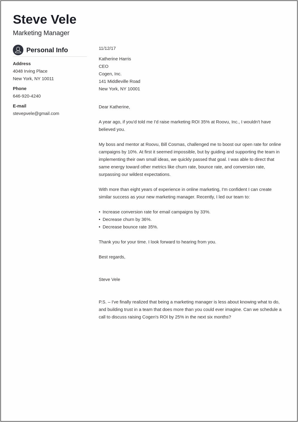 Resume Cover Letter To A Group