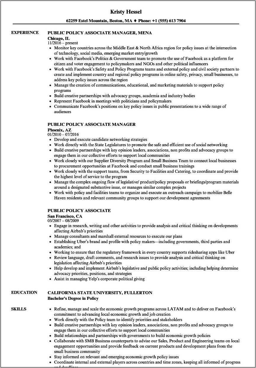 Resume Cv Examples Public Service Examples Public Safety