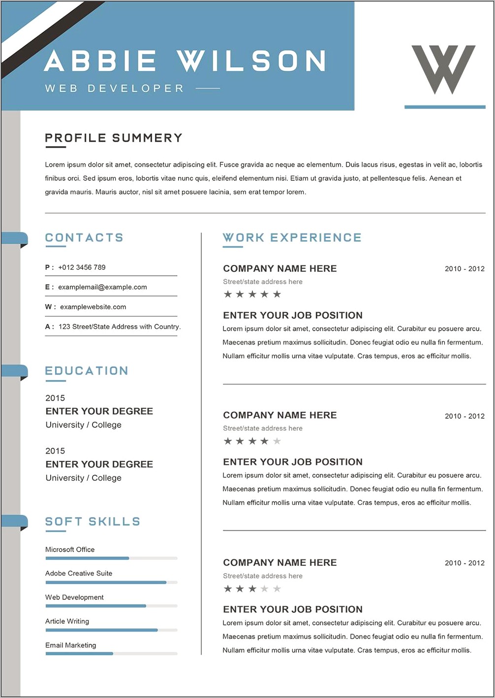 Resume Download Template Word To Buy