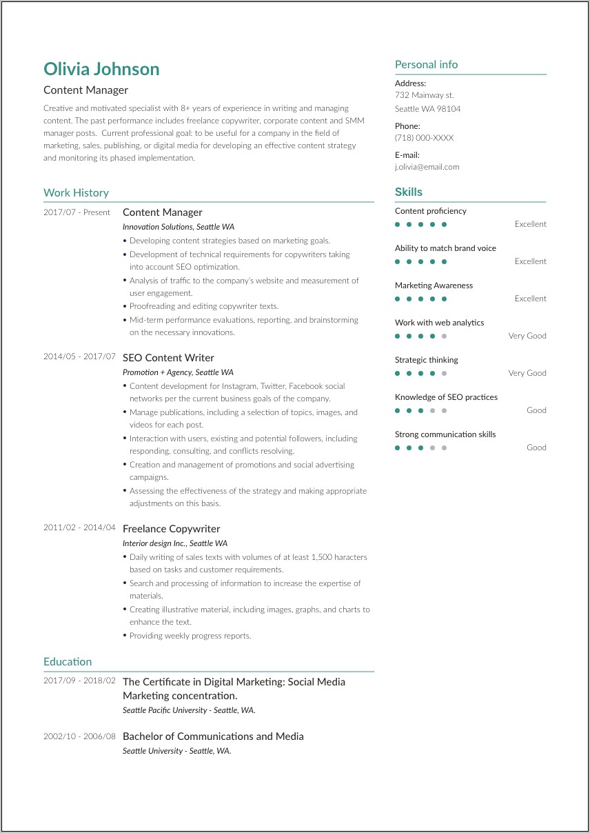 Resume Example For Entry Level Admissions Counselor