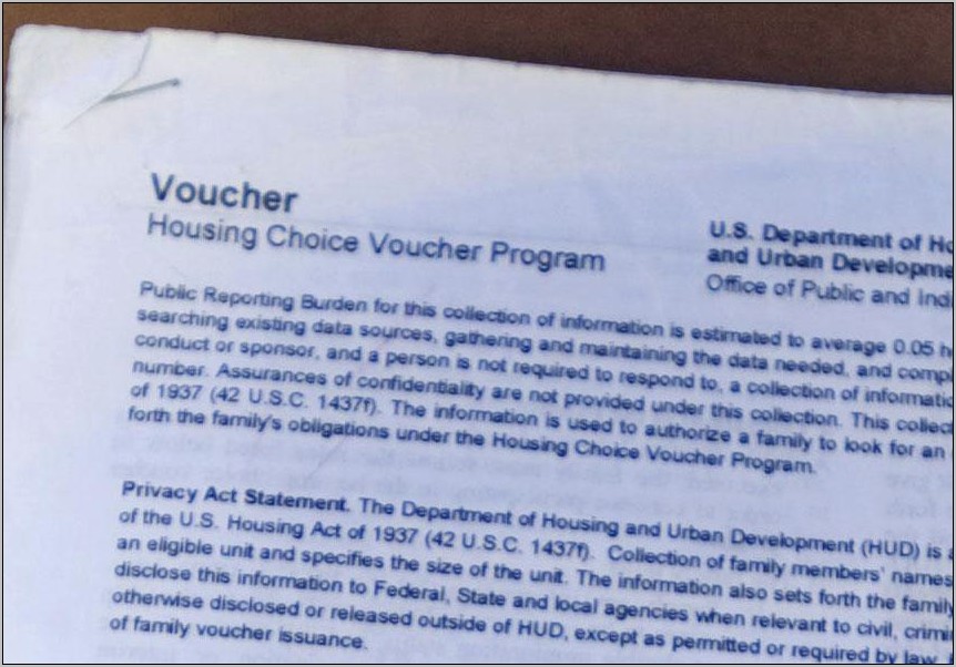 Resume Example For Housing Choice Voucher Program