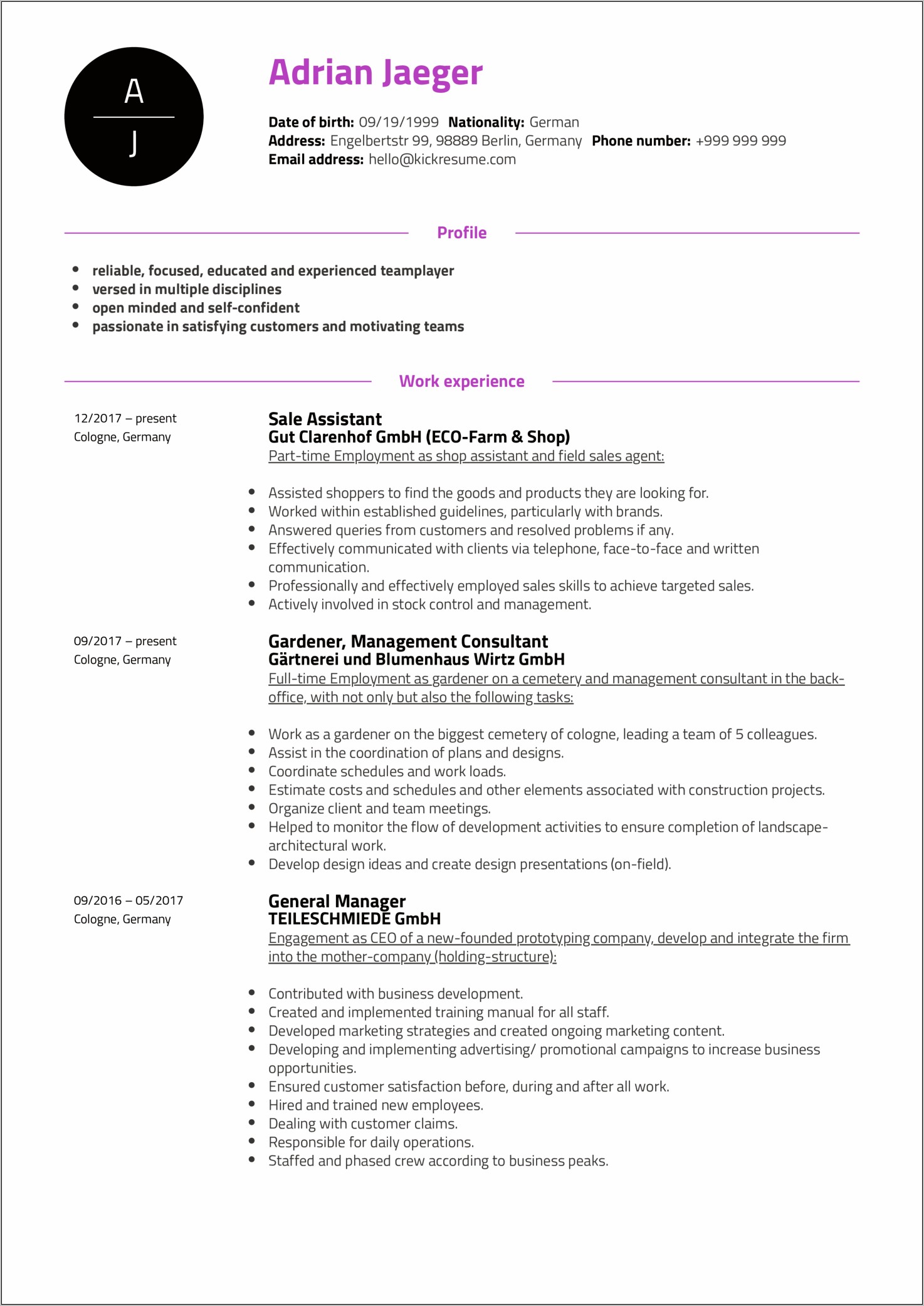 Resume Example For Signal Systems Support Specailist