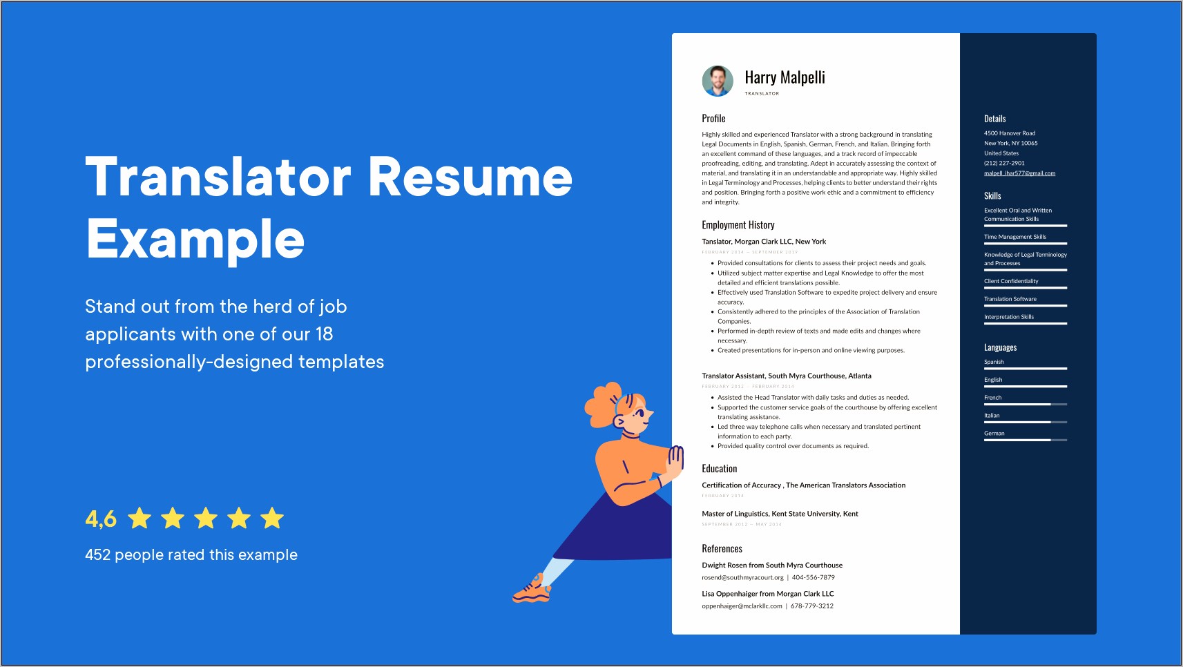 Resume Example Translated Company Website Html Content