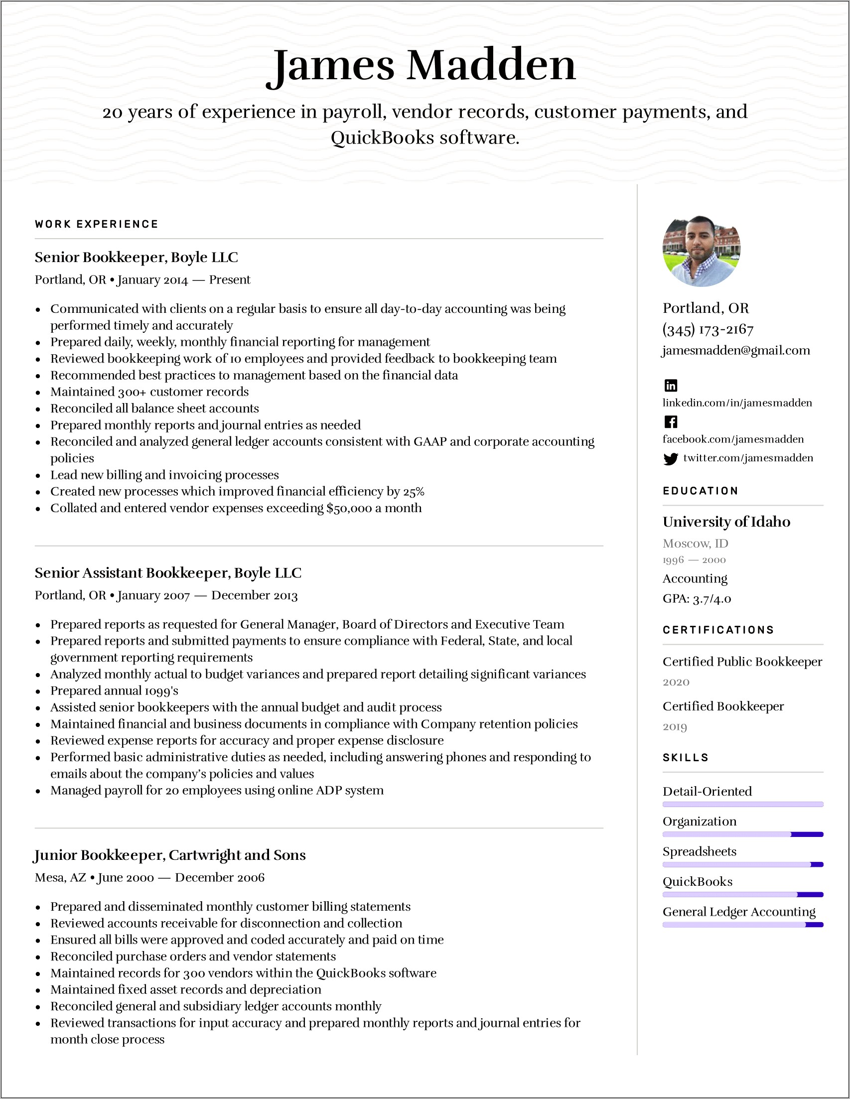 Resume Examples For Associate Degree In Accounting