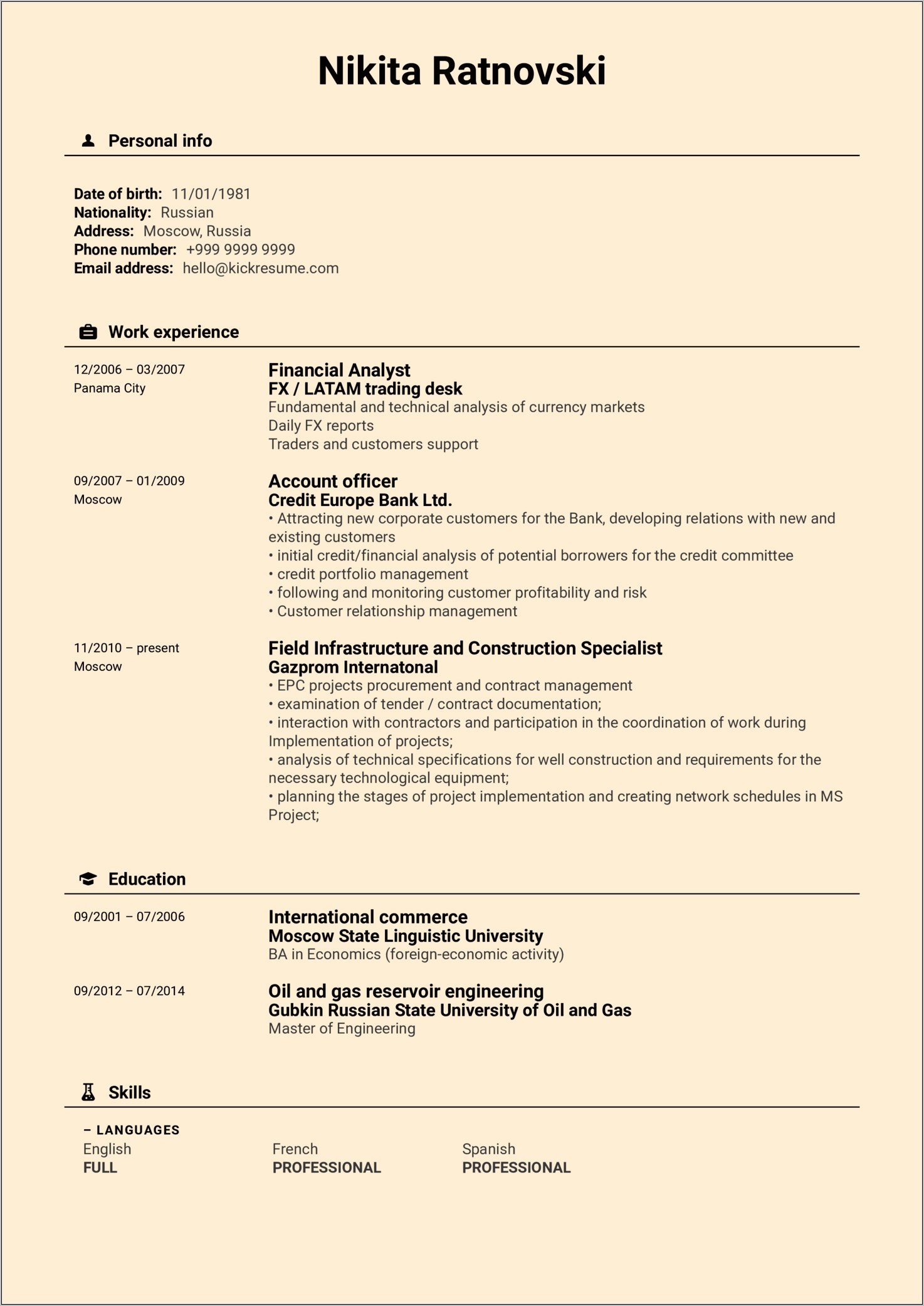 Resume Examples For Contract Compliance Specialist