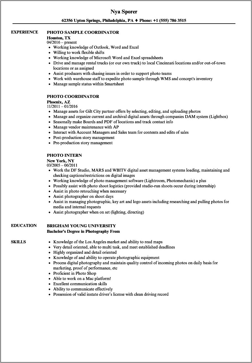 Resume Examples For Epson Sales Vendors