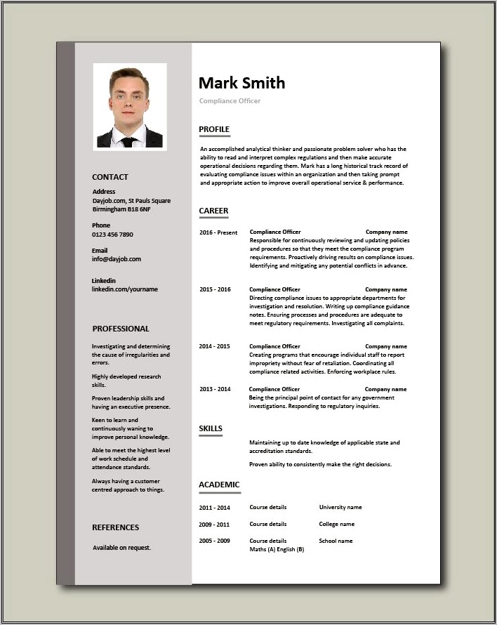 Resume Examples For Government Jobs 2016