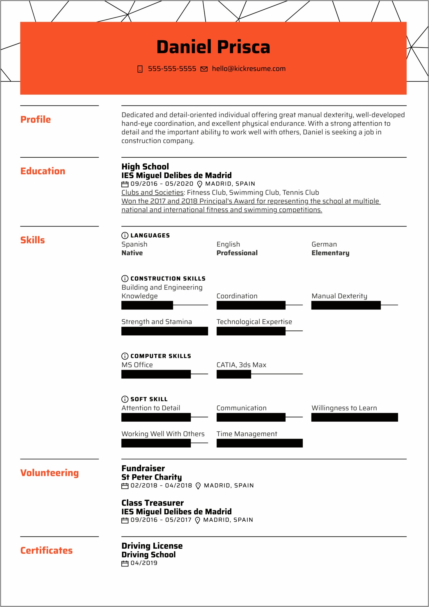 Resume Examples For Positions But With No Experience