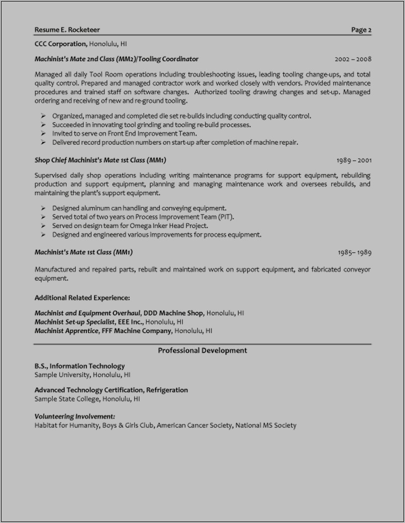 Resume Examples For Program Manager Industrial Engineering