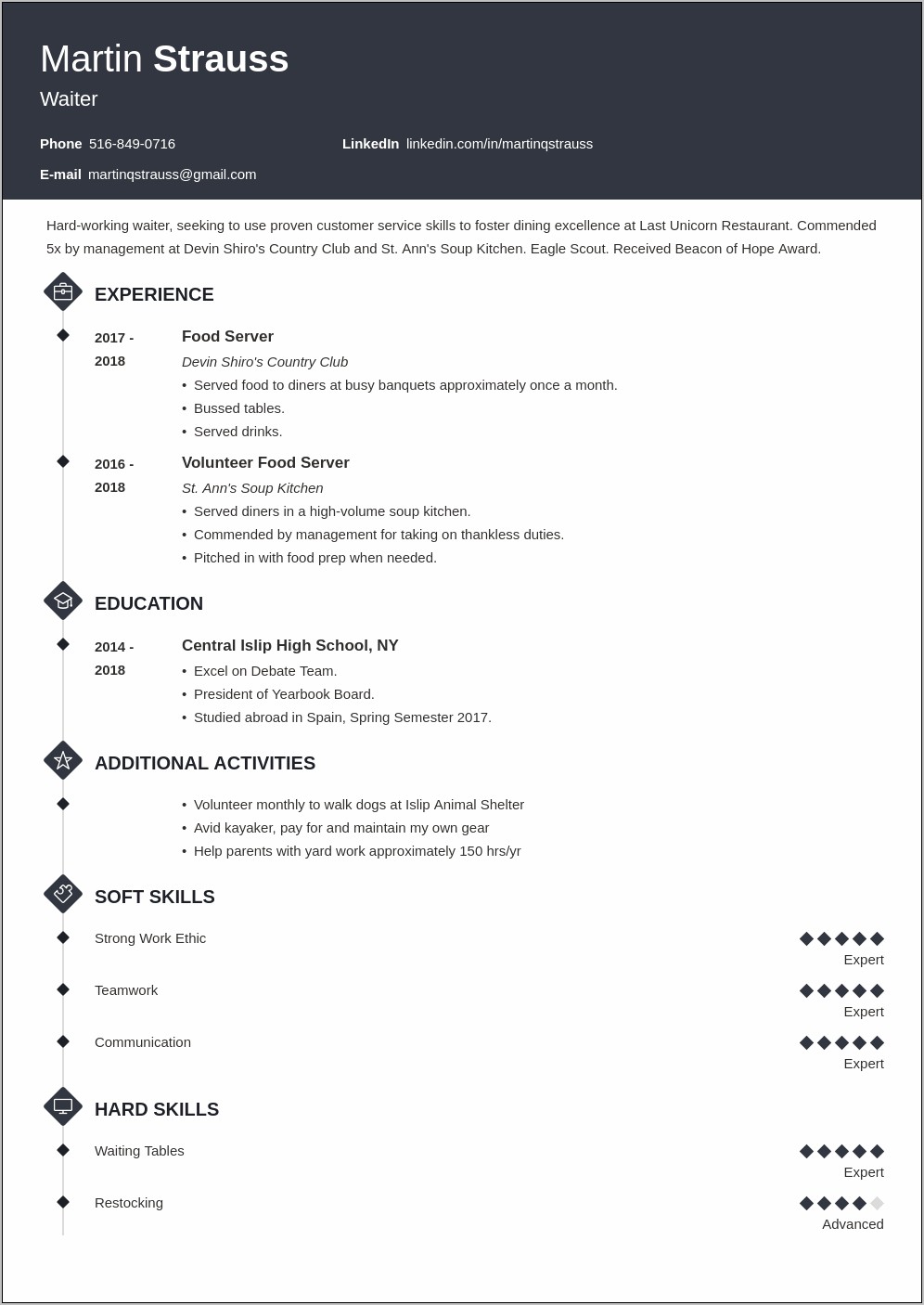 Resume Examples For Teens For Their First Job