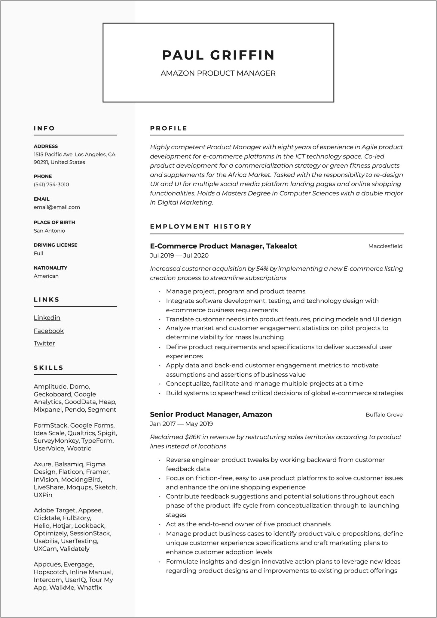 Resume Examples For Warehouse Associate For Amazon