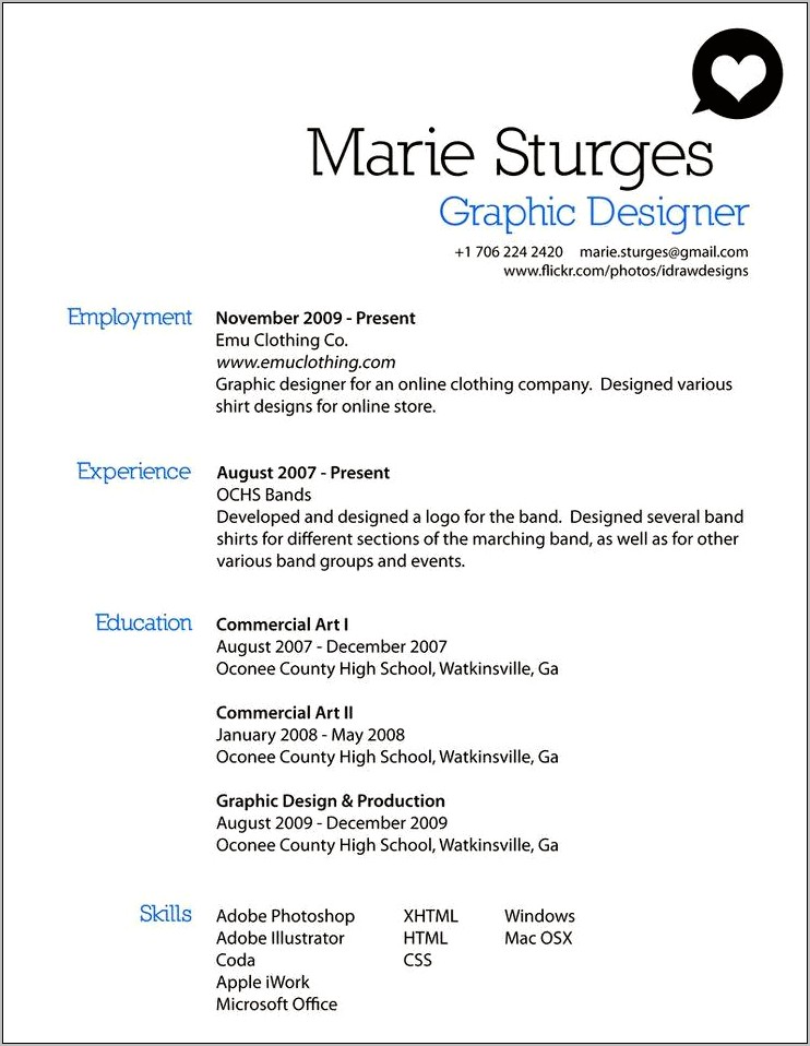 Resume Examples Just Out Of High School