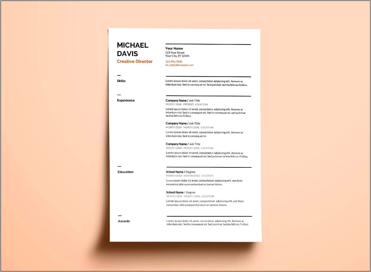 Resume Executive Summary Google Doc Template