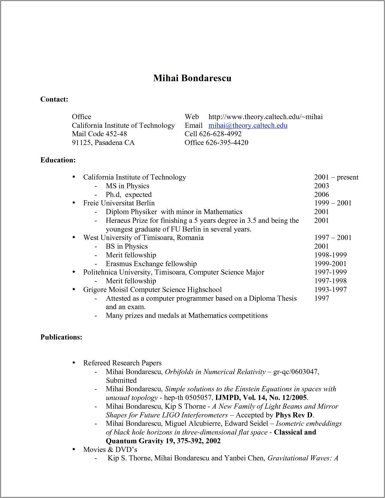 Resume For A Highschool Student Example