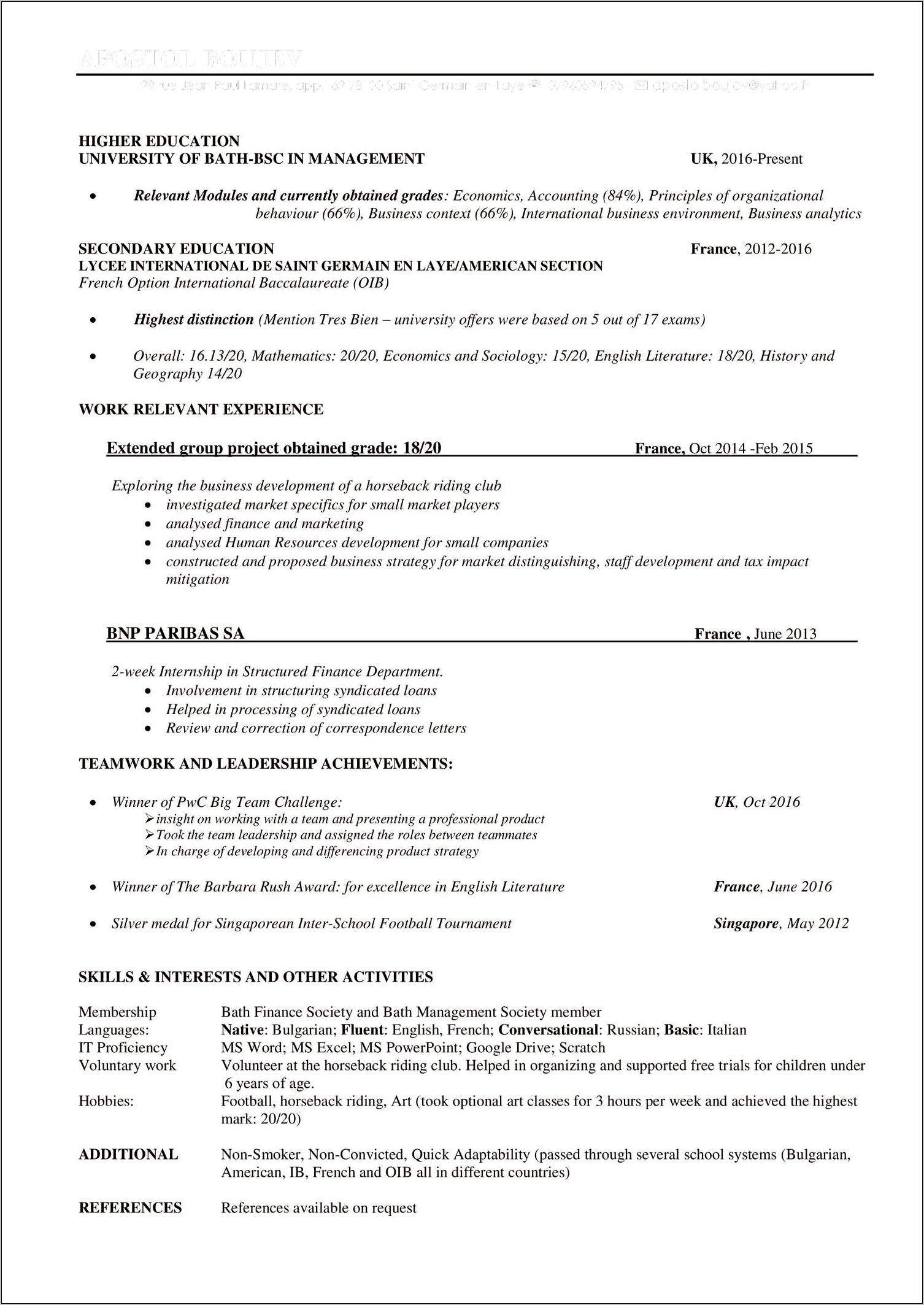 Resume For Auto Spring Marketing Manager