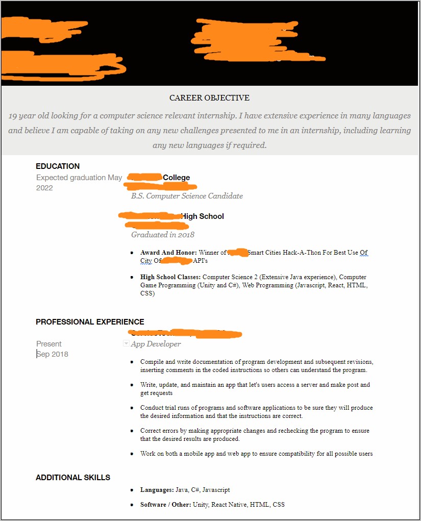 Resume For Changing Jobs With New Challenge