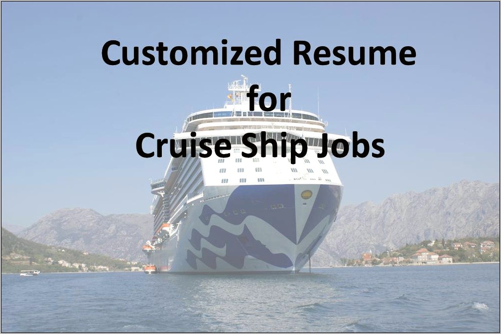 Resume For Cruise Ship Jobs