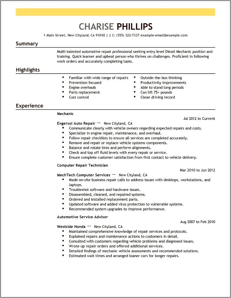 Resume For Entry Level Warehouse Jobs