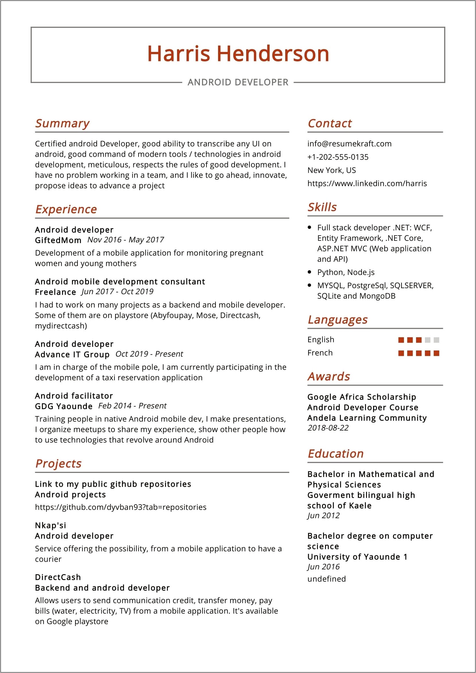 Resume For Freelance Web Designer With No Experience