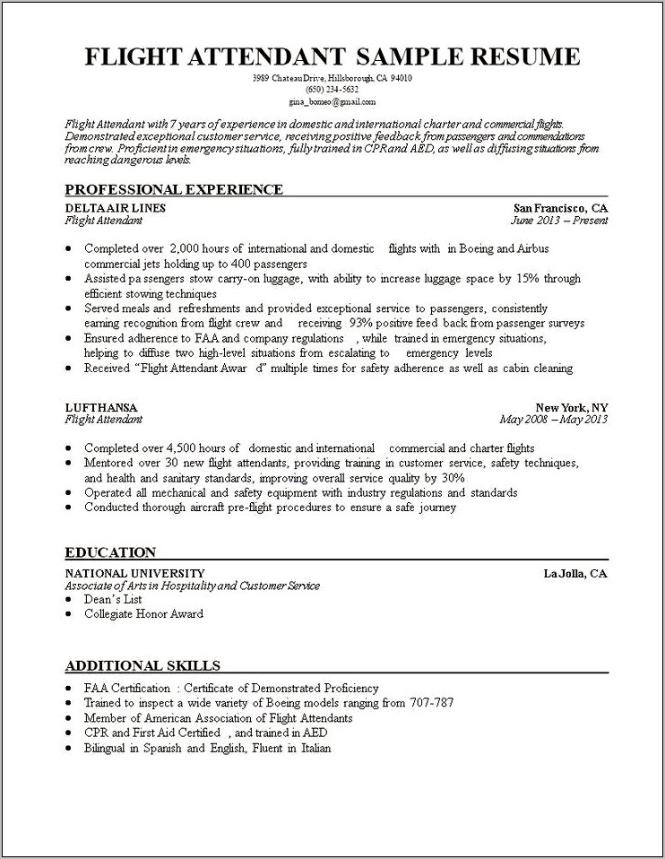 Resume For Hospitality With No Experience