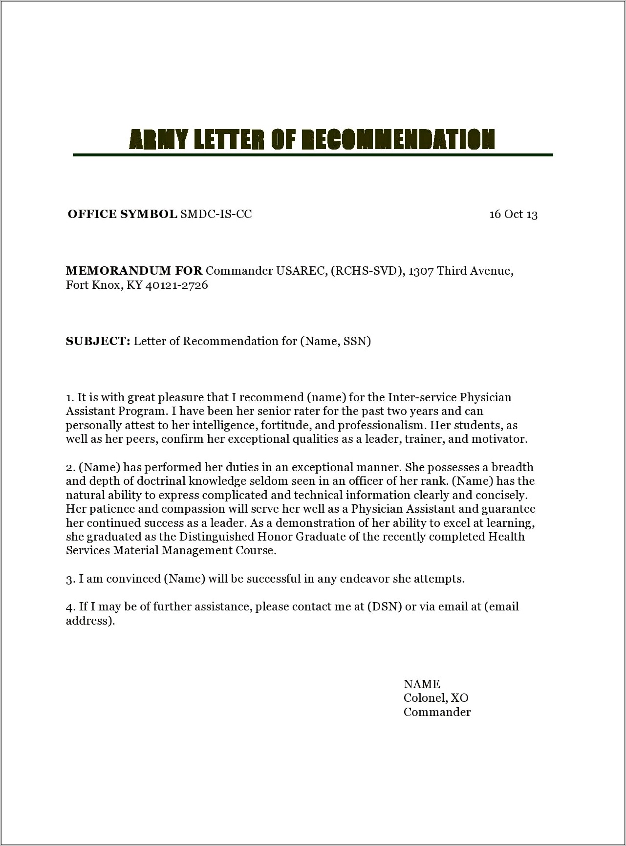 Resume For Letter Of Recommendation Format