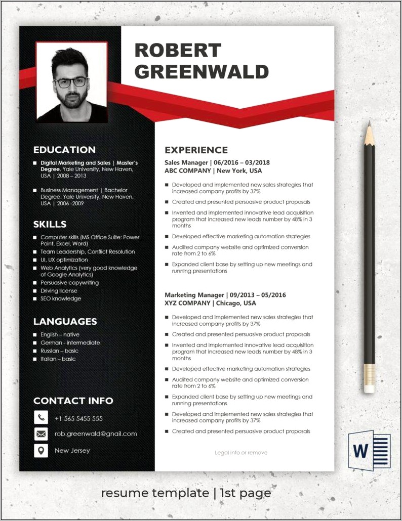 Resume For New Career Template Word