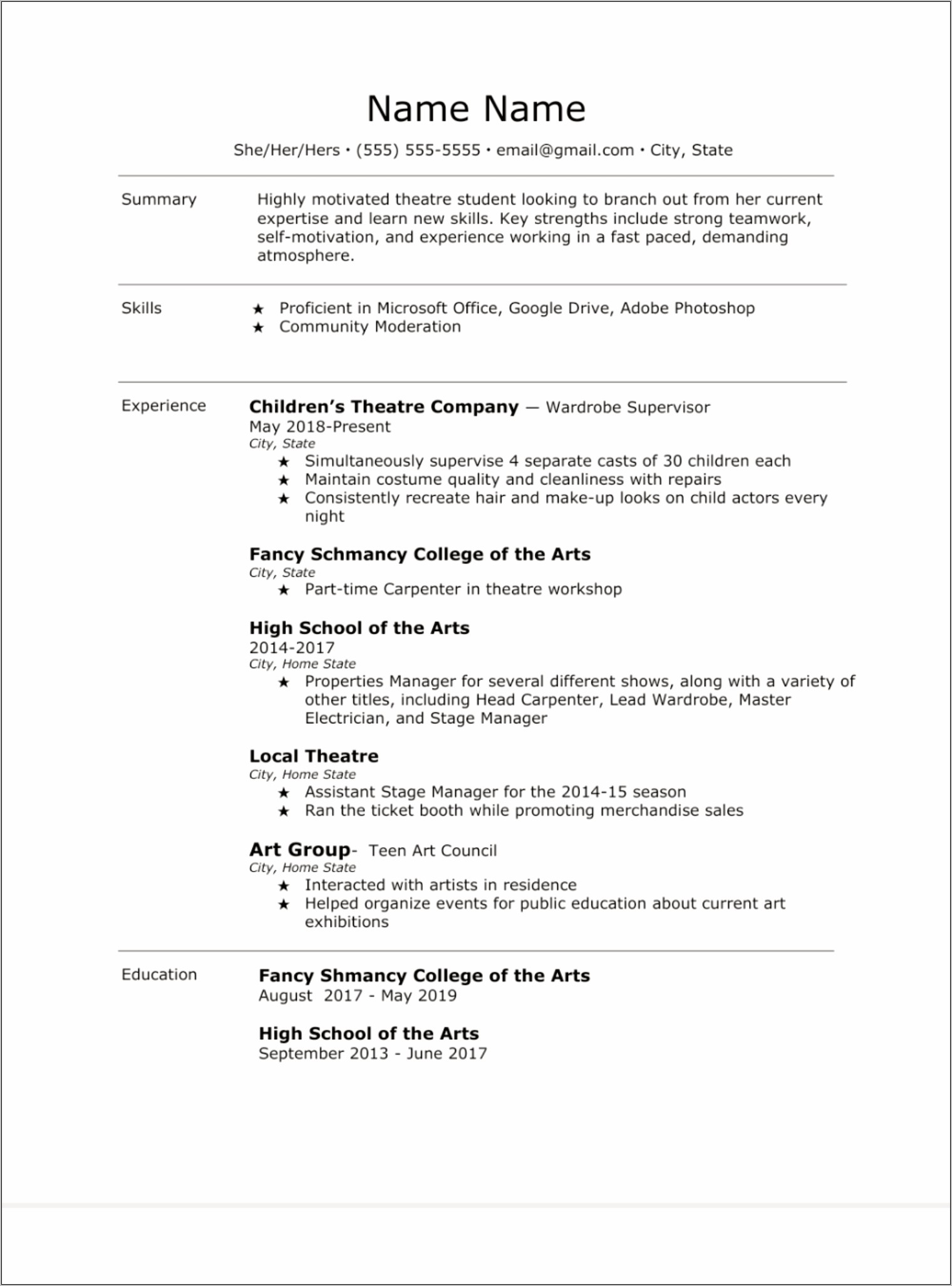 Resume For People With Minimum Wage Jobs
