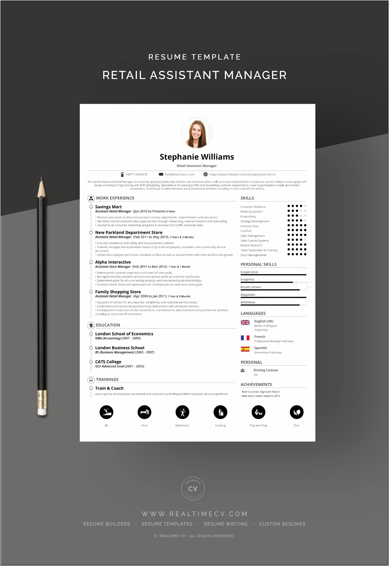 Resume For Retail Assistant Manager Samples