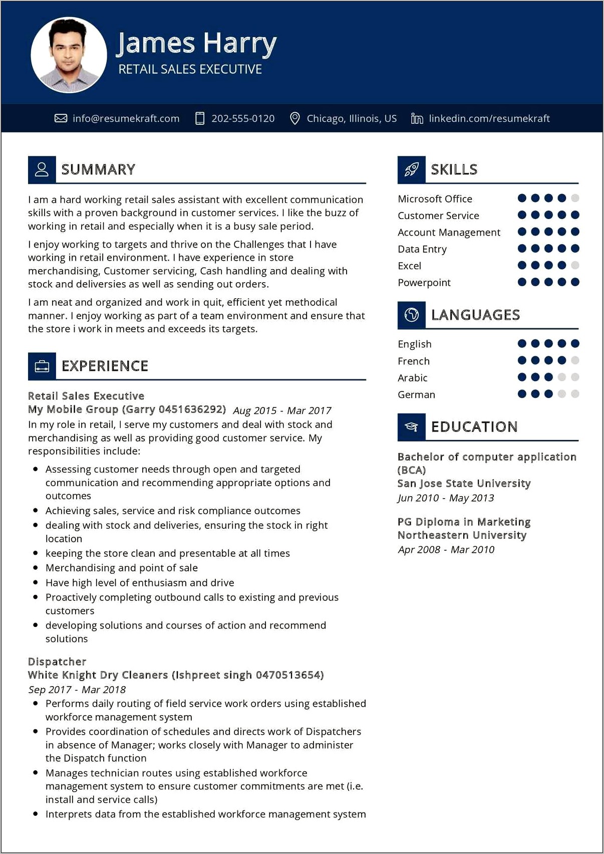 Resume For Sales Assistant No Experience