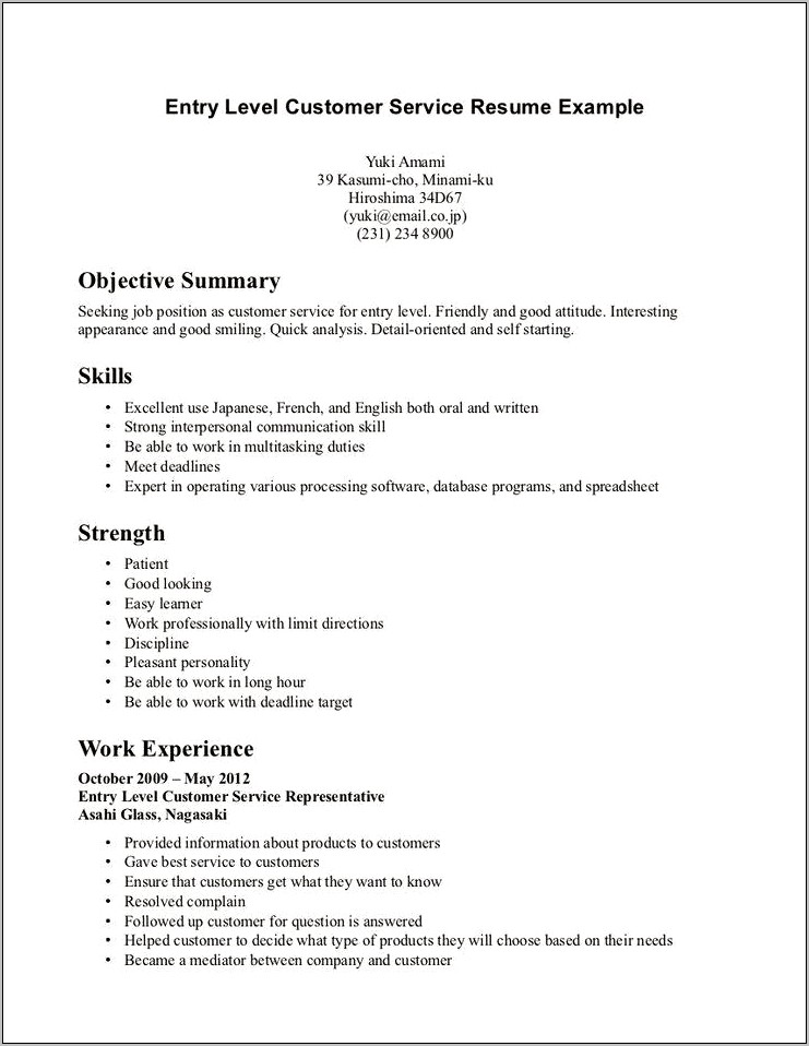 Resume For Sales Rep Job With No Experience