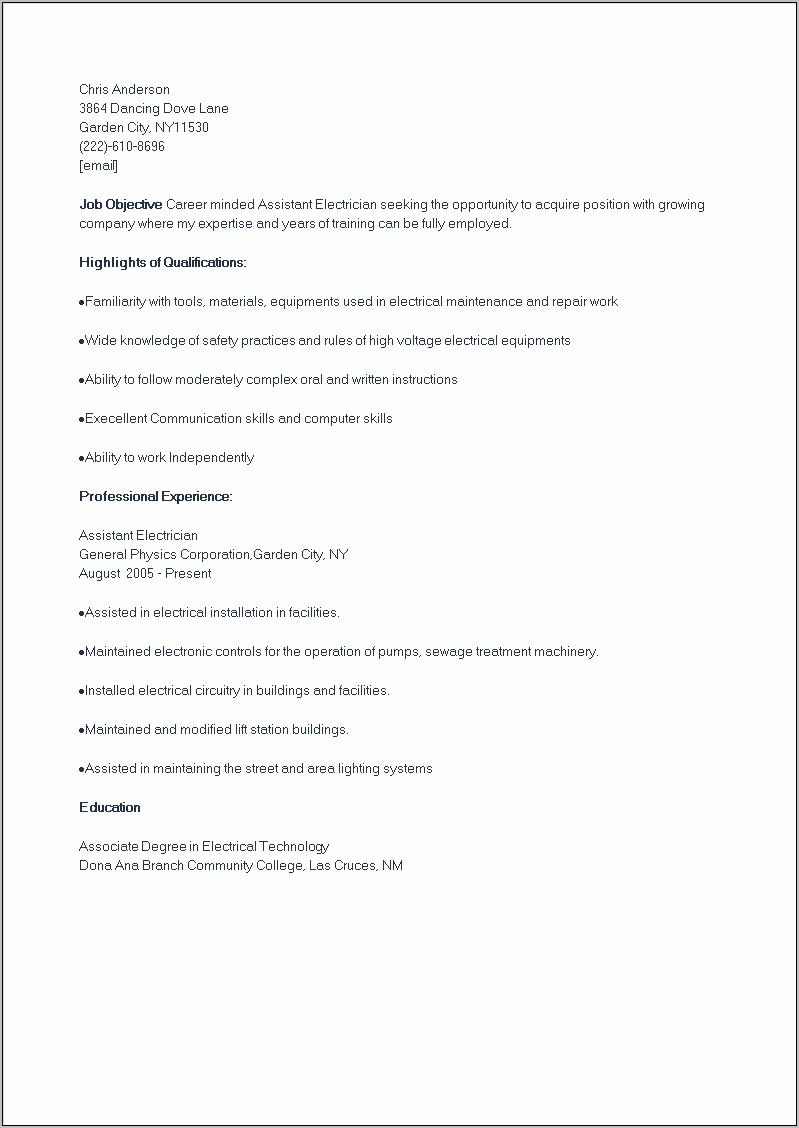 Resume For Someone That Has Never Worked