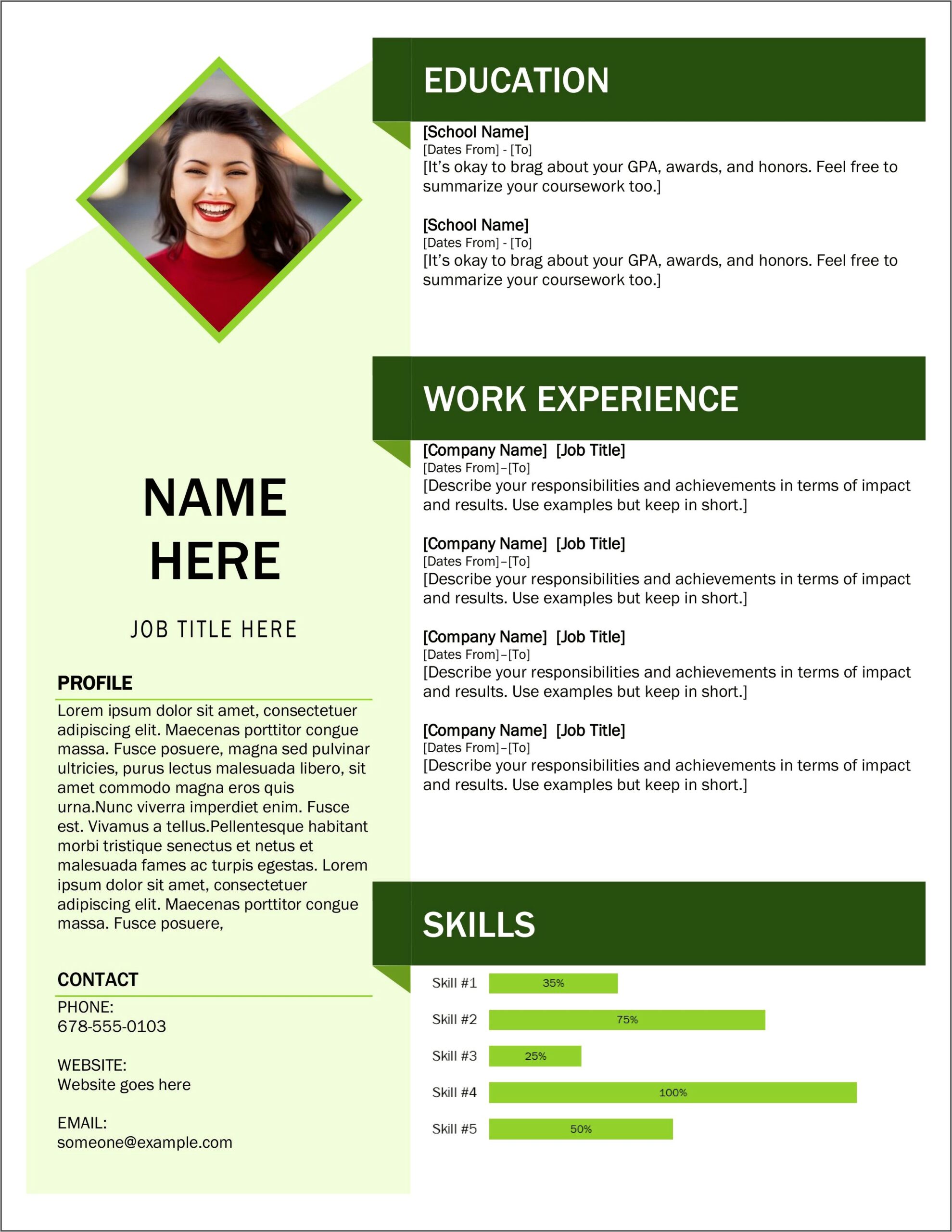 Resume For Teaching Job Free Download