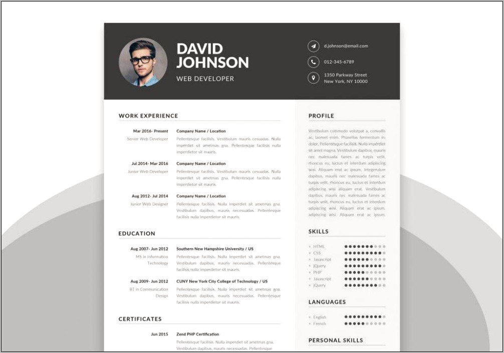 Resume Format 2019 Template Free Download