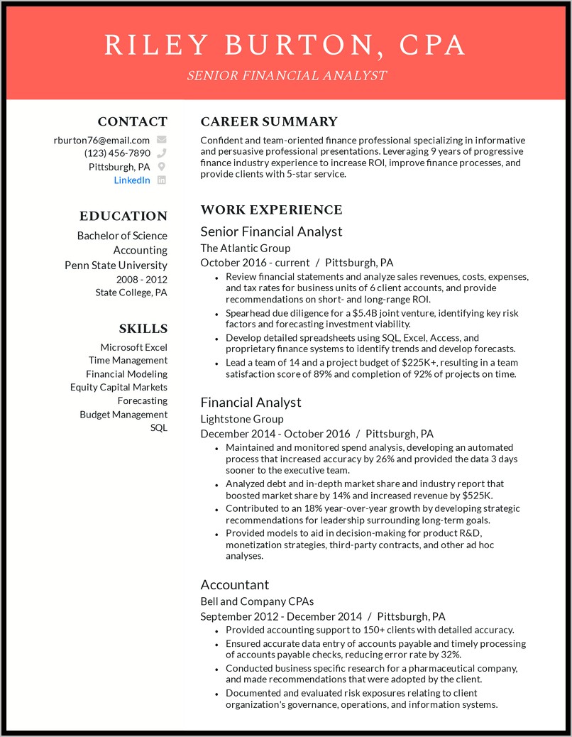 Resume Format For Finance Jobs In India