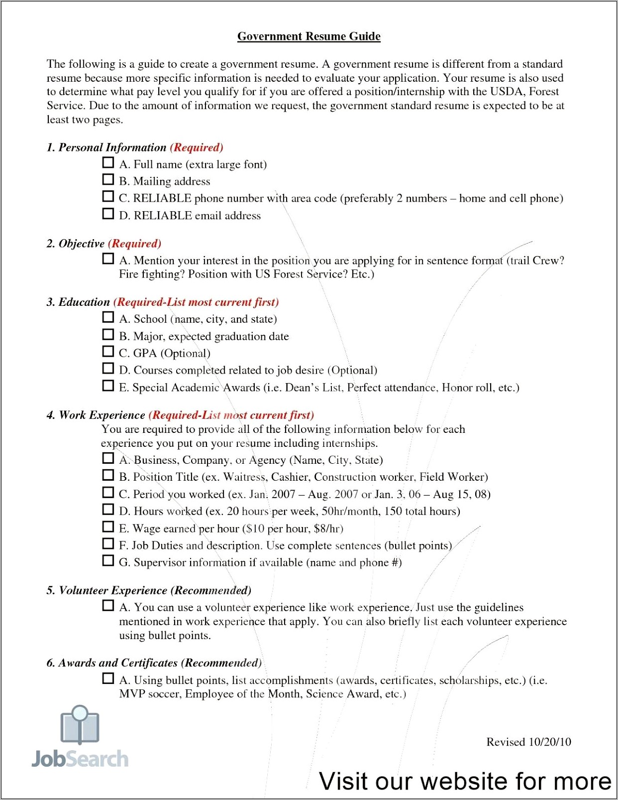 Resume Format For Freshers Doc File Download Free
