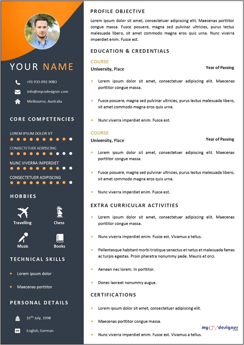 Resume Format For It Freshers Free Download