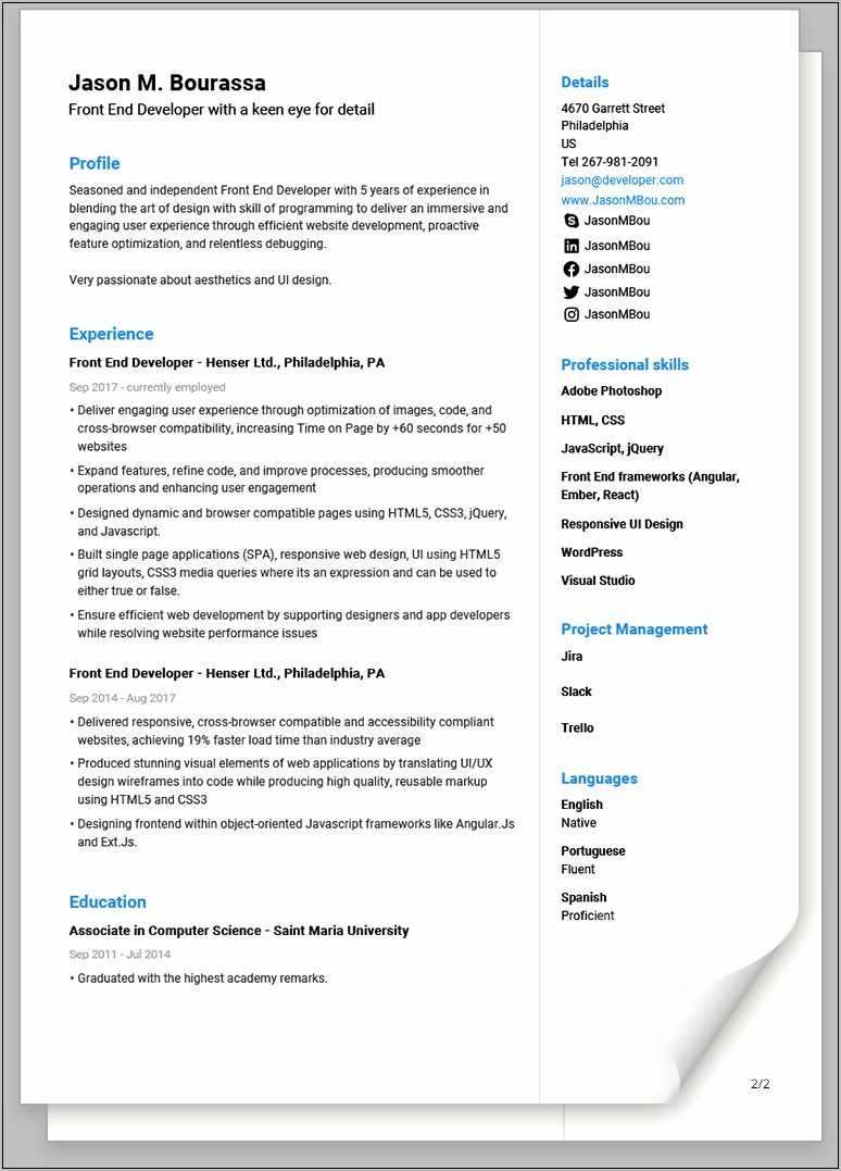 Resume Format For Jobs In Australia