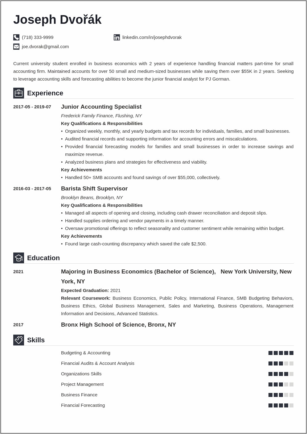 Resume Format For Nyu Tandon School Of Engineering