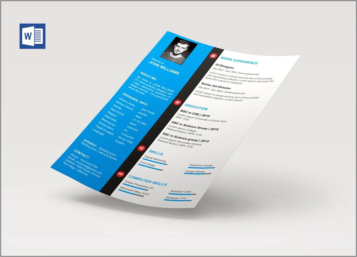 Resume Format In Word File Free Download