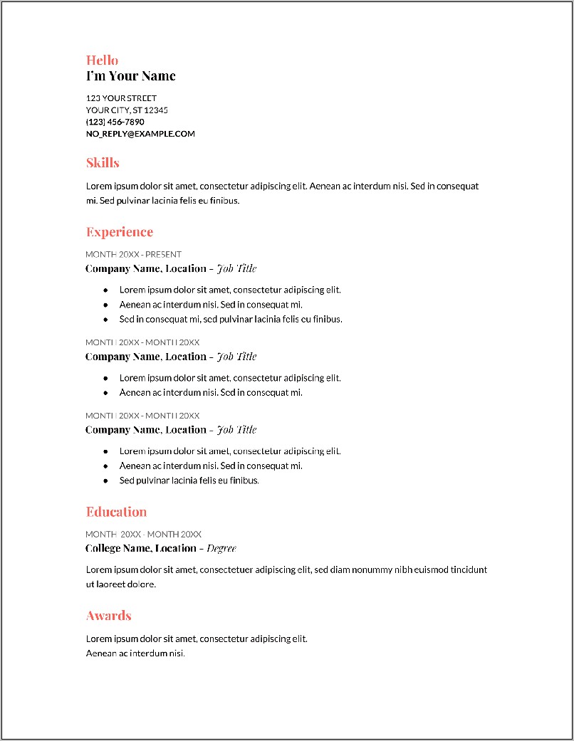 Resume Format Multiple Jobs Same Company