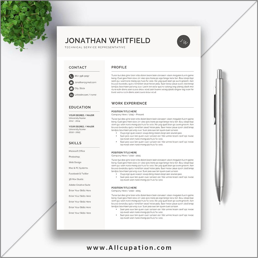 Resume Format With Cover Letter Download