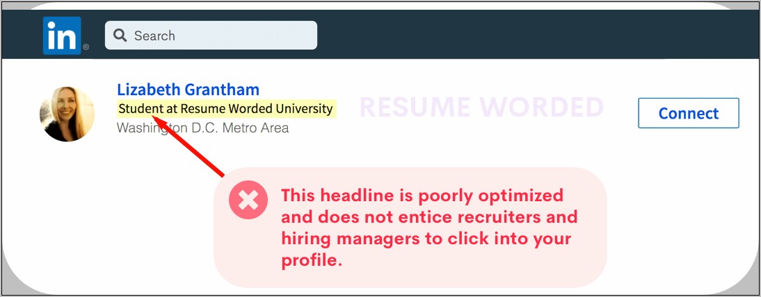 Resume Headline Example For Graduate Students