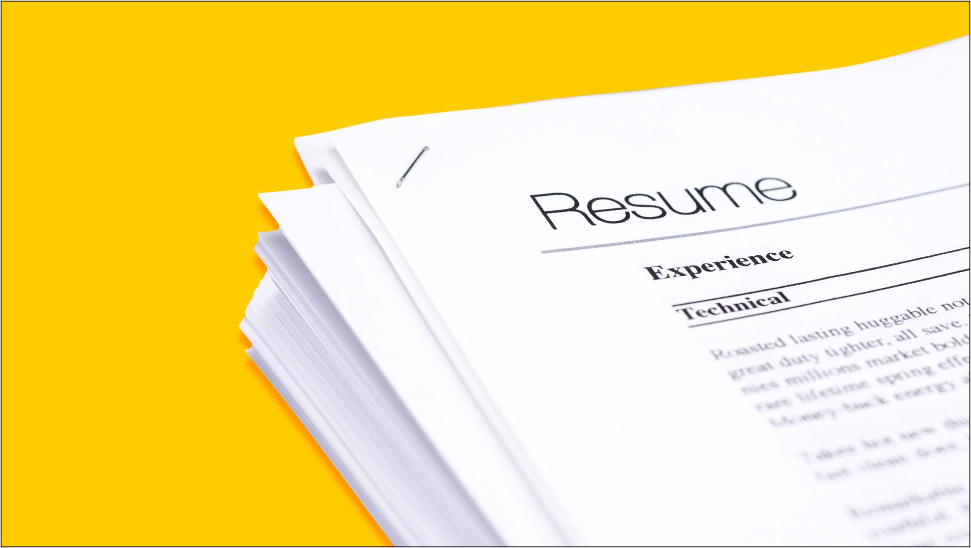 Resume In Today's Job Market