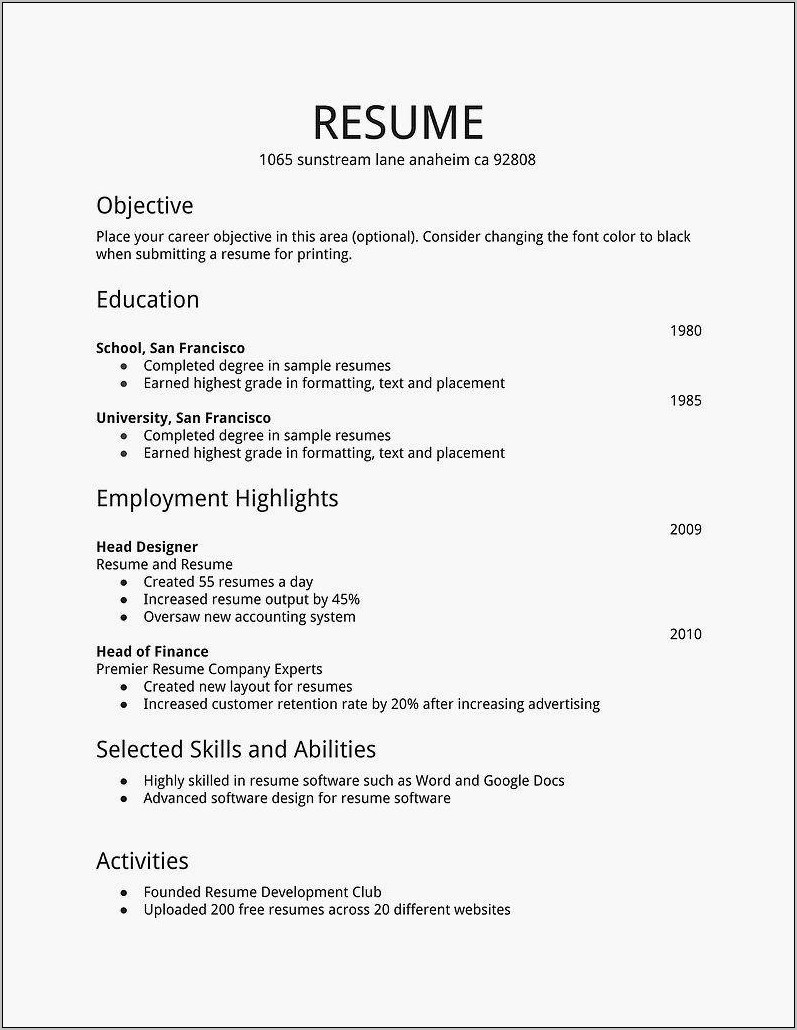 Resume Jobs Over 20 Years Old