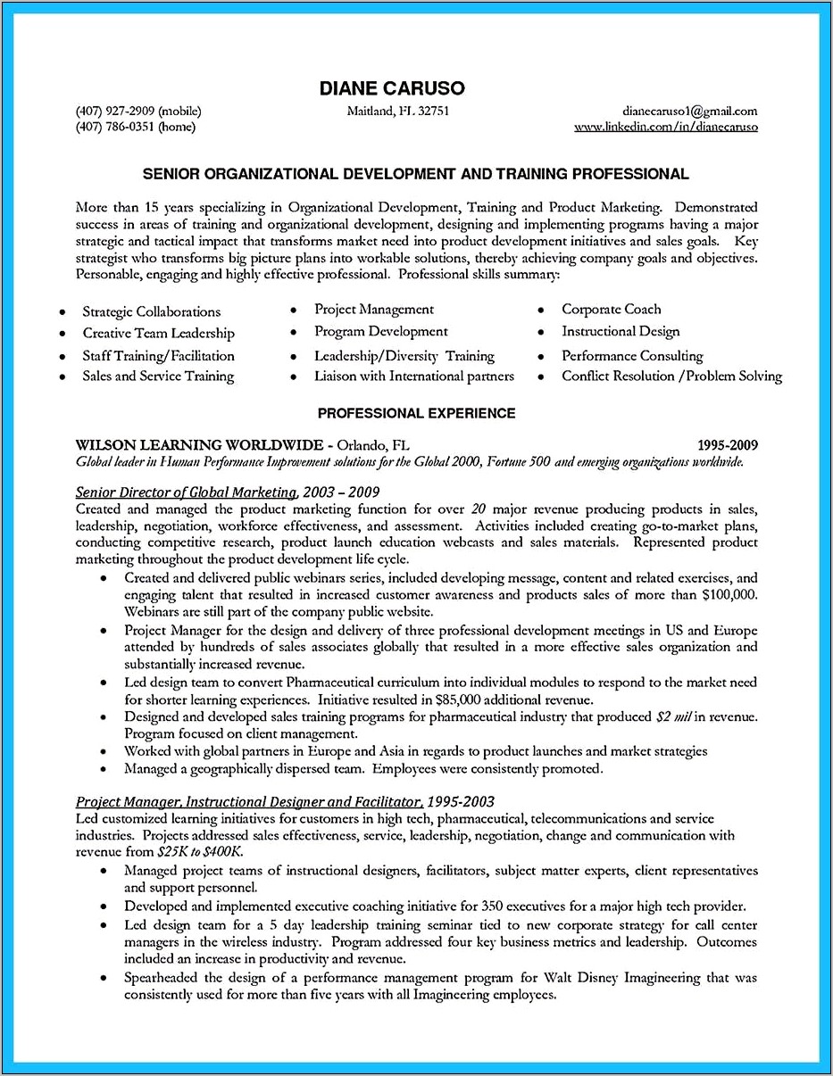 Resume Liaison Between Business Development And Executive Management