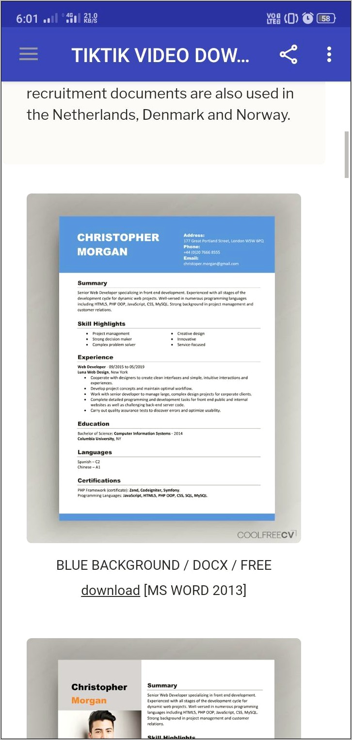 Resume Maker Completely Free To Download