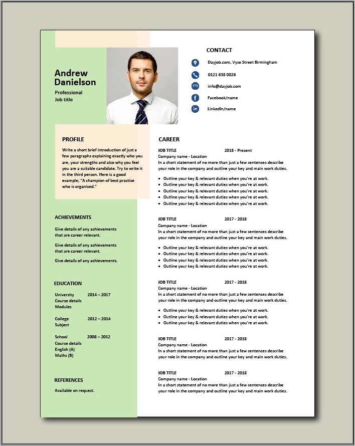 Resume Models For Abroad Jobs