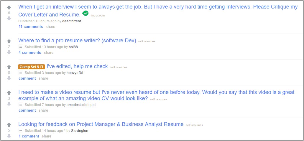 Resume Never Had A Job Reddit