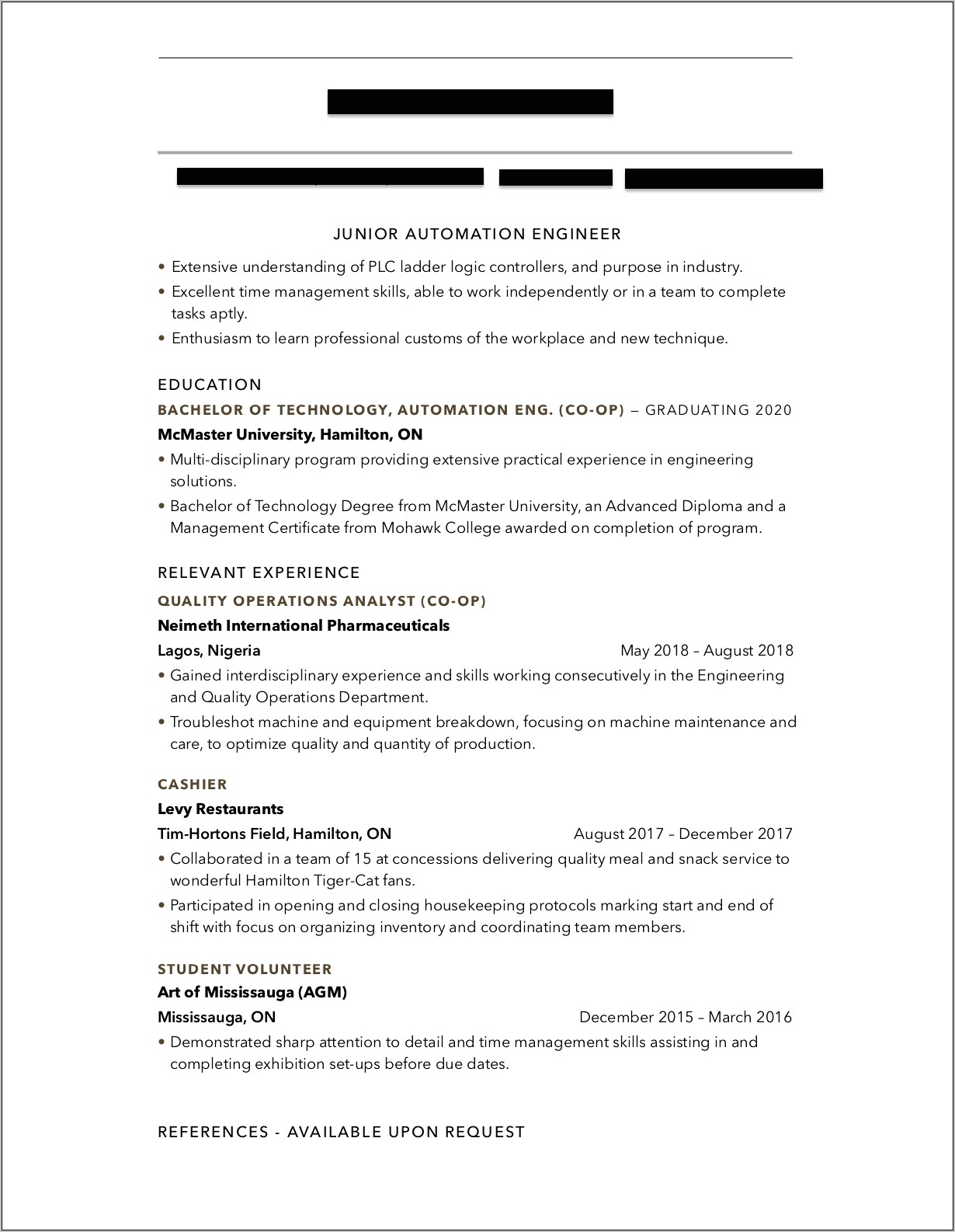 Resume No Relevant Work Experience Reddit
